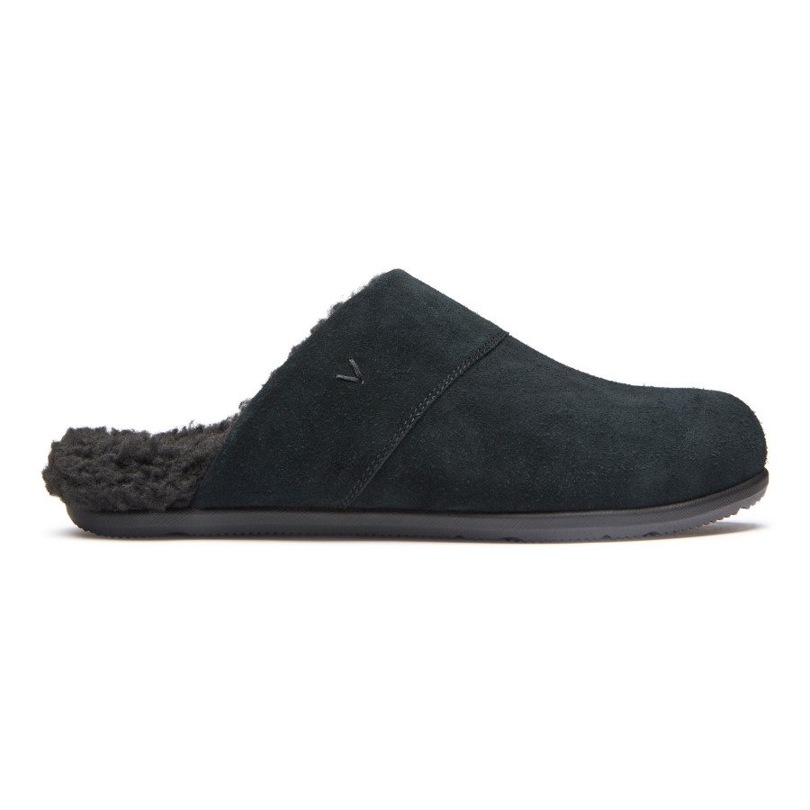 Alfons Chinelo Mule Preto Camurça Vionic