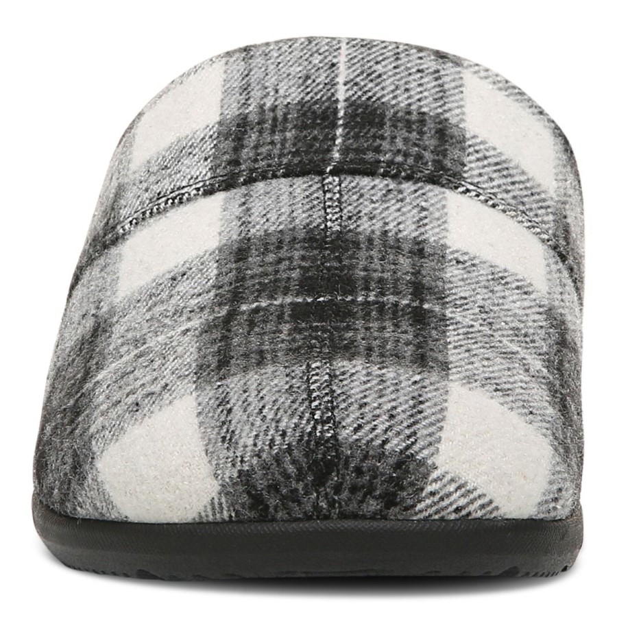 Chinelo Alfons Mule Xadrez Preto Vionic