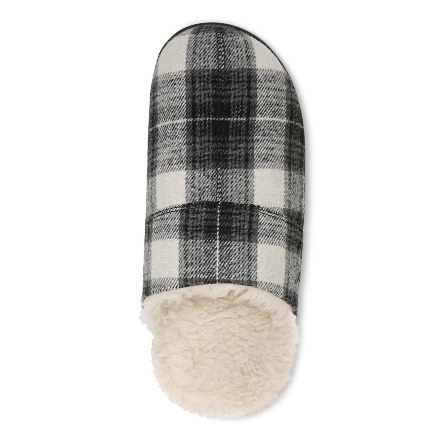 Chinelo Alfons Mule Xadrez Preto Vionic