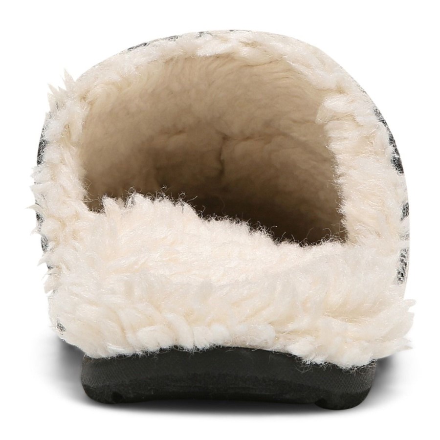 Chinelo Alfons Mule Xadrez Preto Vionic