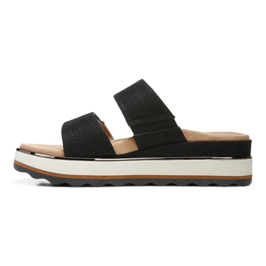 Vionic Brandie Sandália Flatform ônix Linho