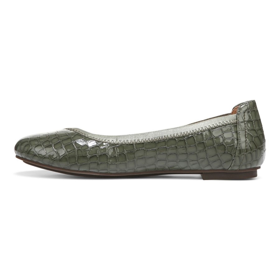 Sapatilha De Balé Verde Militar Croc Vionic Caroll