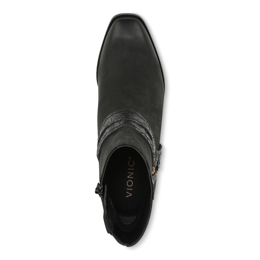 Bota Carnelia Vionic Couro Preto