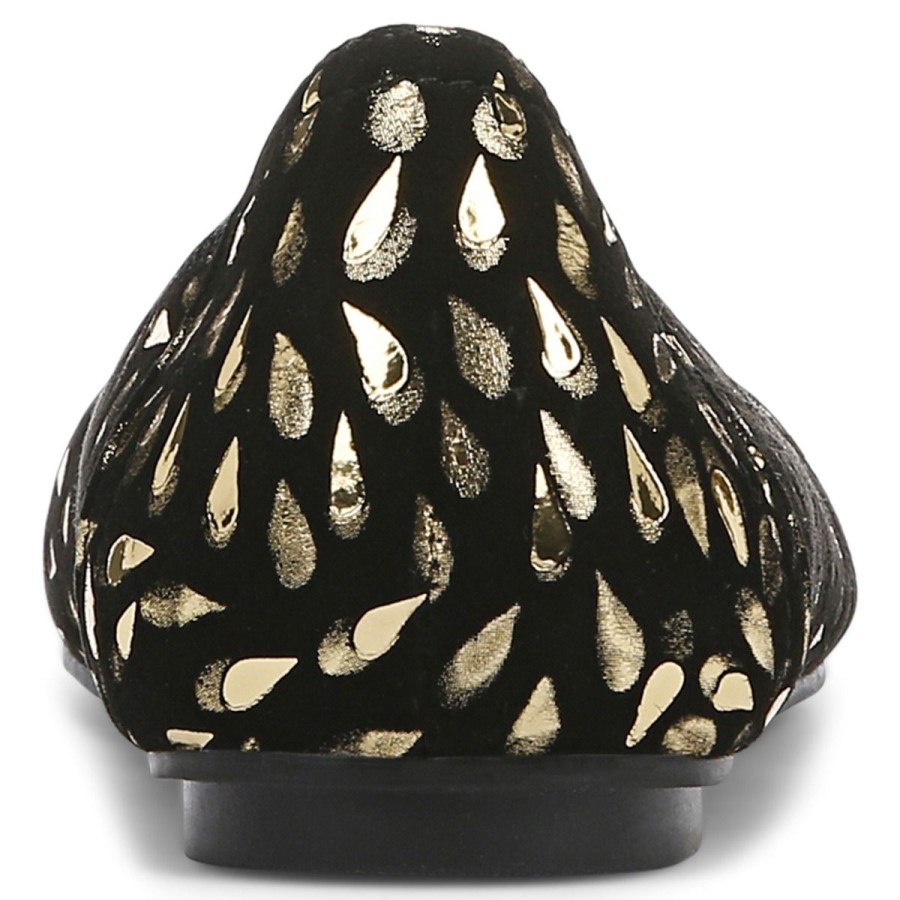 Caroll Ballet Camurça Preta Plana Vionic