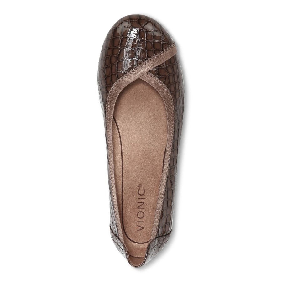 Caroll Ballet Flat Monks Robe Croc Vionic
