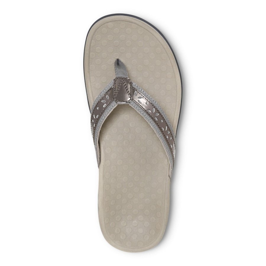 Sandália Poste Toe Casandra Vionic Estanho Escuro