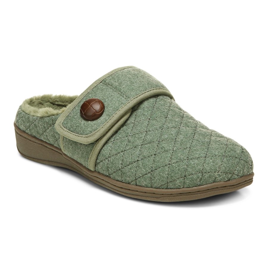 Vionic Carlin Chinelo Verde Militar
