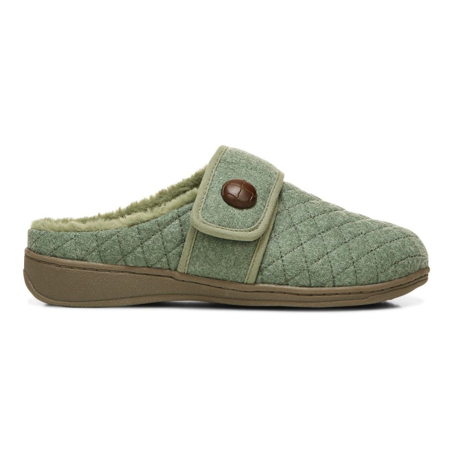 Vionic Carlin Chinelo Verde Militar