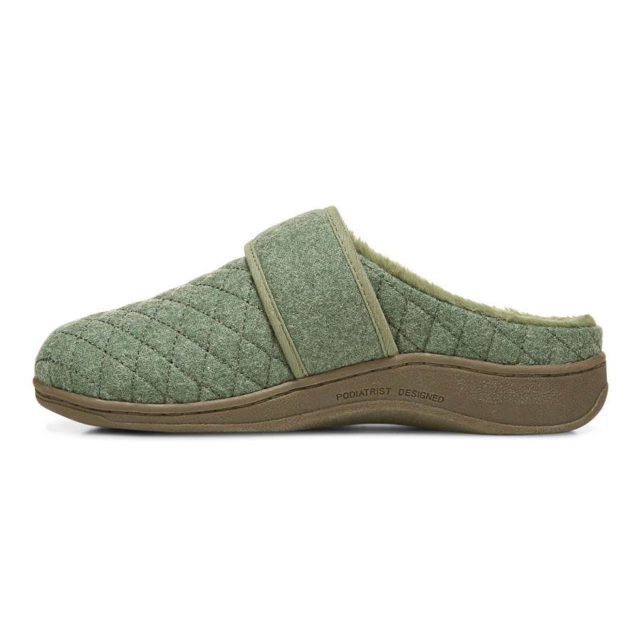 Vionic Carlin Chinelo Verde Militar