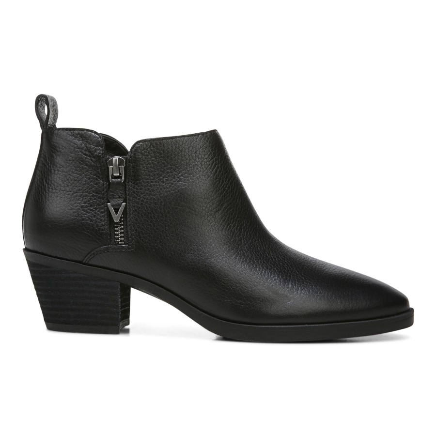 Bota Cecily Tornozelo Vionic Couro Preto