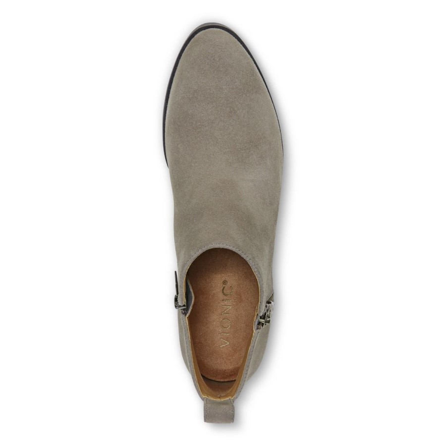 Bota Vionic Cecily No Tornozelo Stone Camurça