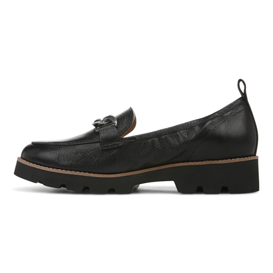Mocassim Vionic Couro Preto Cynthia