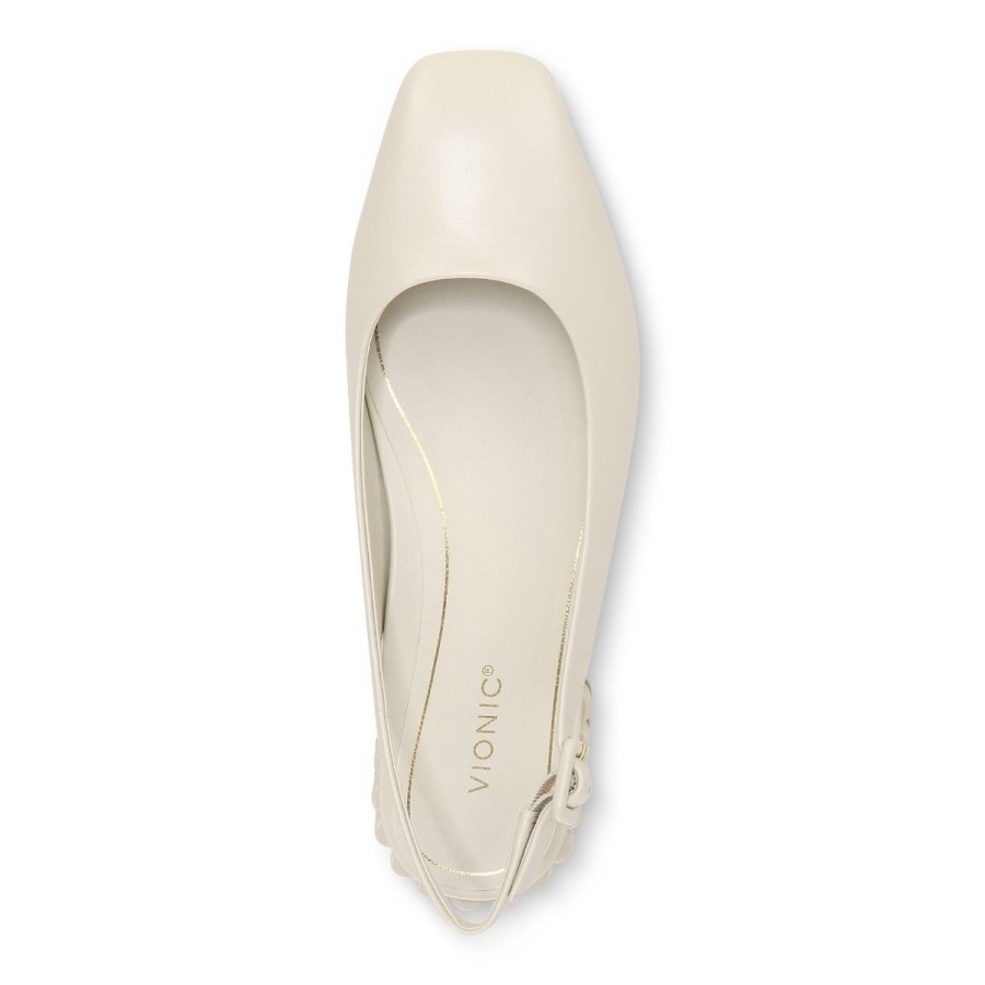 Creme Vionic Delphine Slingback Flat