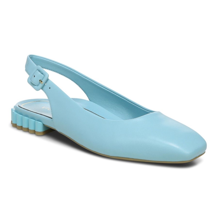 Slingback Azul Delphine De Porcelana Vionic Plana