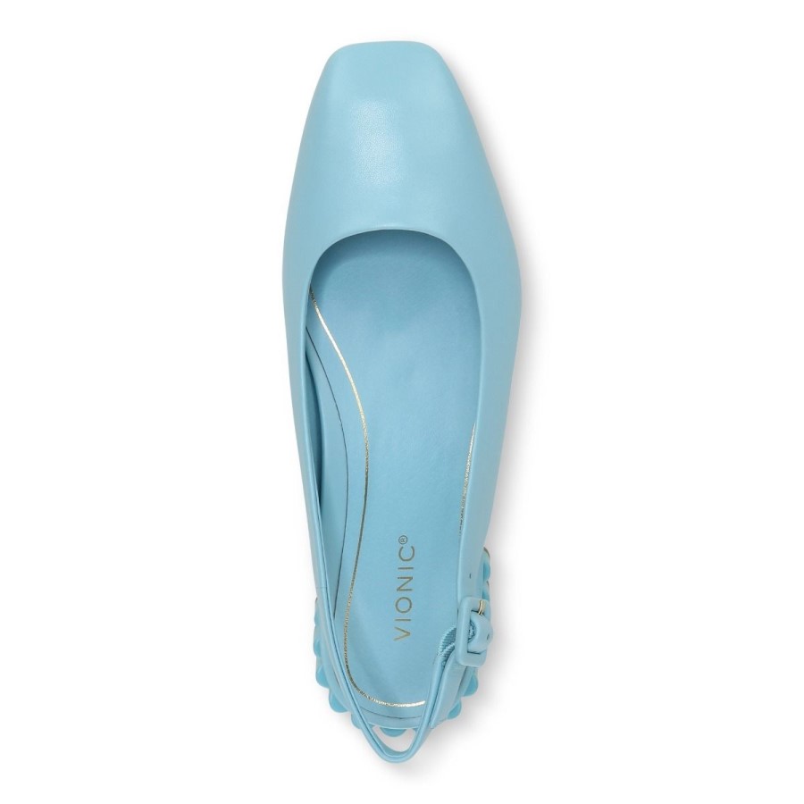 Slingback Azul Delphine De Porcelana Vionic Plana