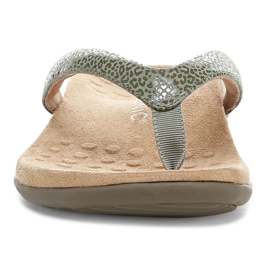 Sandália Poste Toe Dilon Verde Militar Vionic