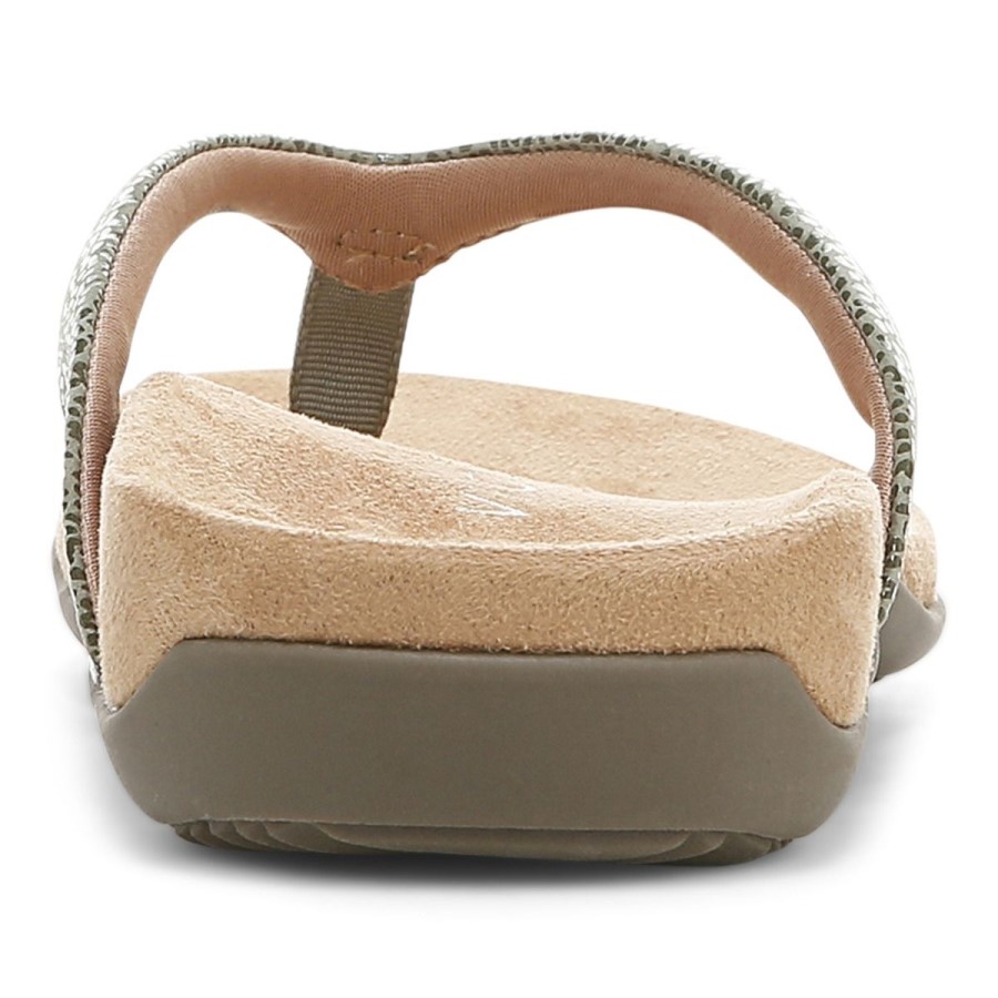 Sandália Poste Toe Dilon Verde Militar Vionic