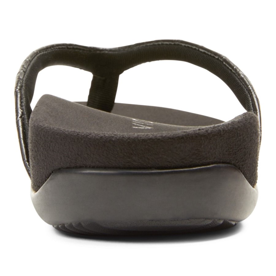 Sandália Preta Croc Dillon Biqueira Vionic