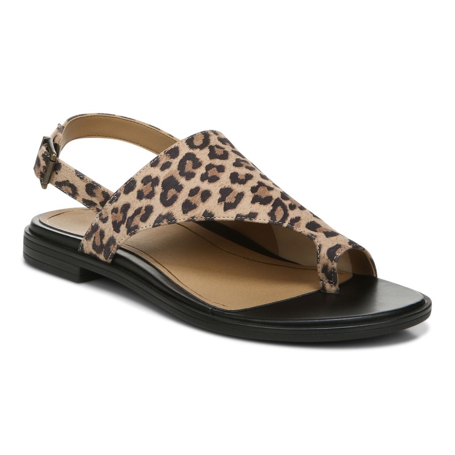 Sandália Ella Toffee Leopardo Vionic