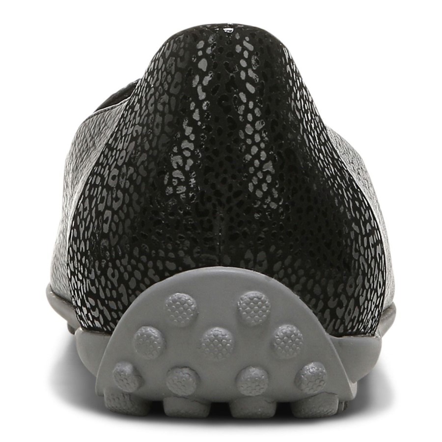 Mocassim Vionic Couro Preto Elora