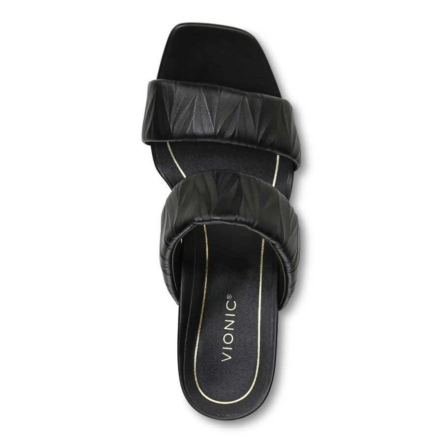 Sandália Preta Com Salto Emaline Vionic