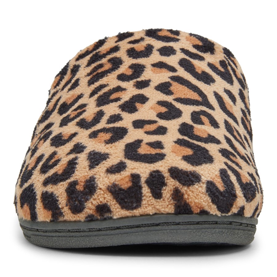 Pantufas De Gemma Mule De Leopardo Natural Vionic