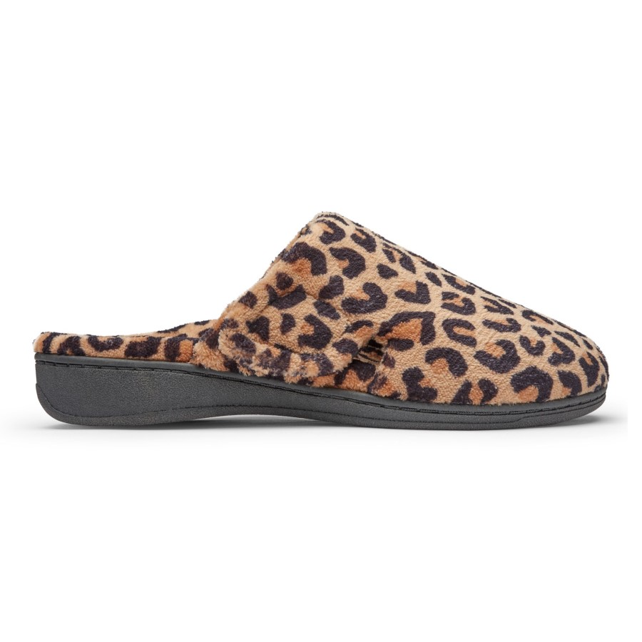 Pantufas De Gemma Mule De Leopardo Natural Vionic