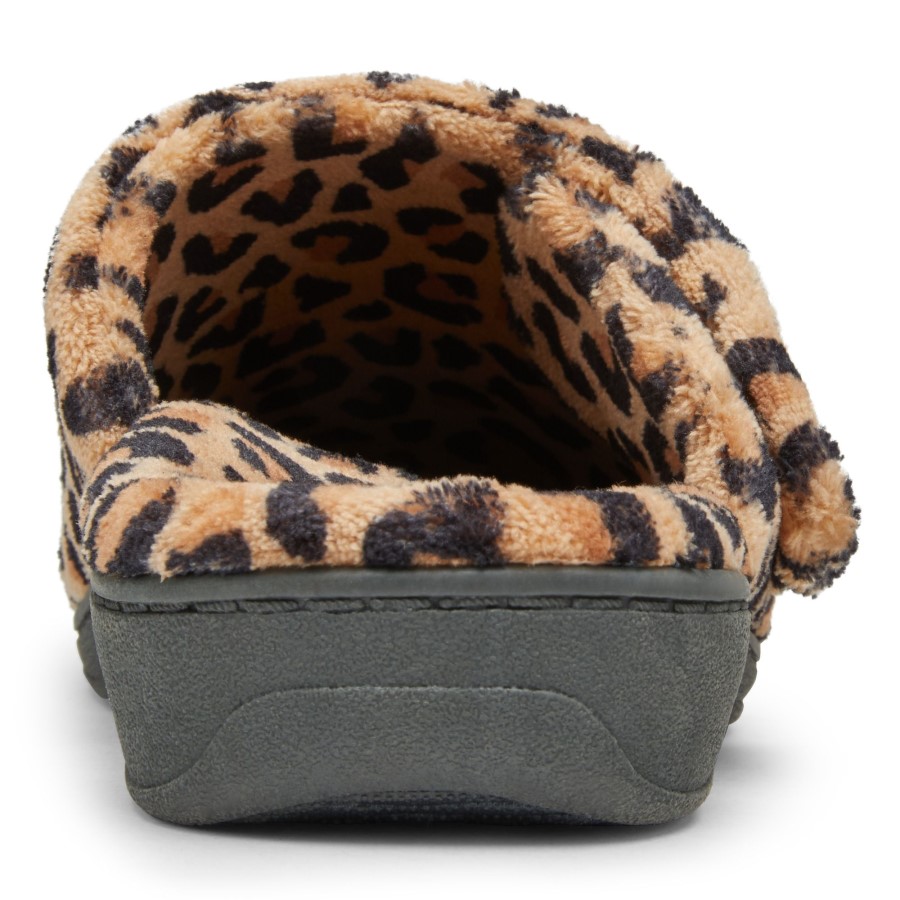 Pantufas De Gemma Mule De Leopardo Natural Vionic