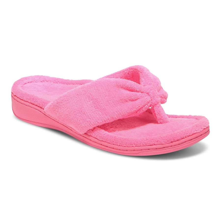 Vionic Gracie Toe Post Chinelo Rosa Elétrico