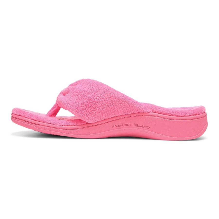Vionic Gracie Toe Post Chinelo Rosa Elétrico