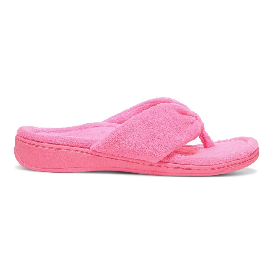 Vionic Gracie Toe Post Chinelo Rosa Elétrico