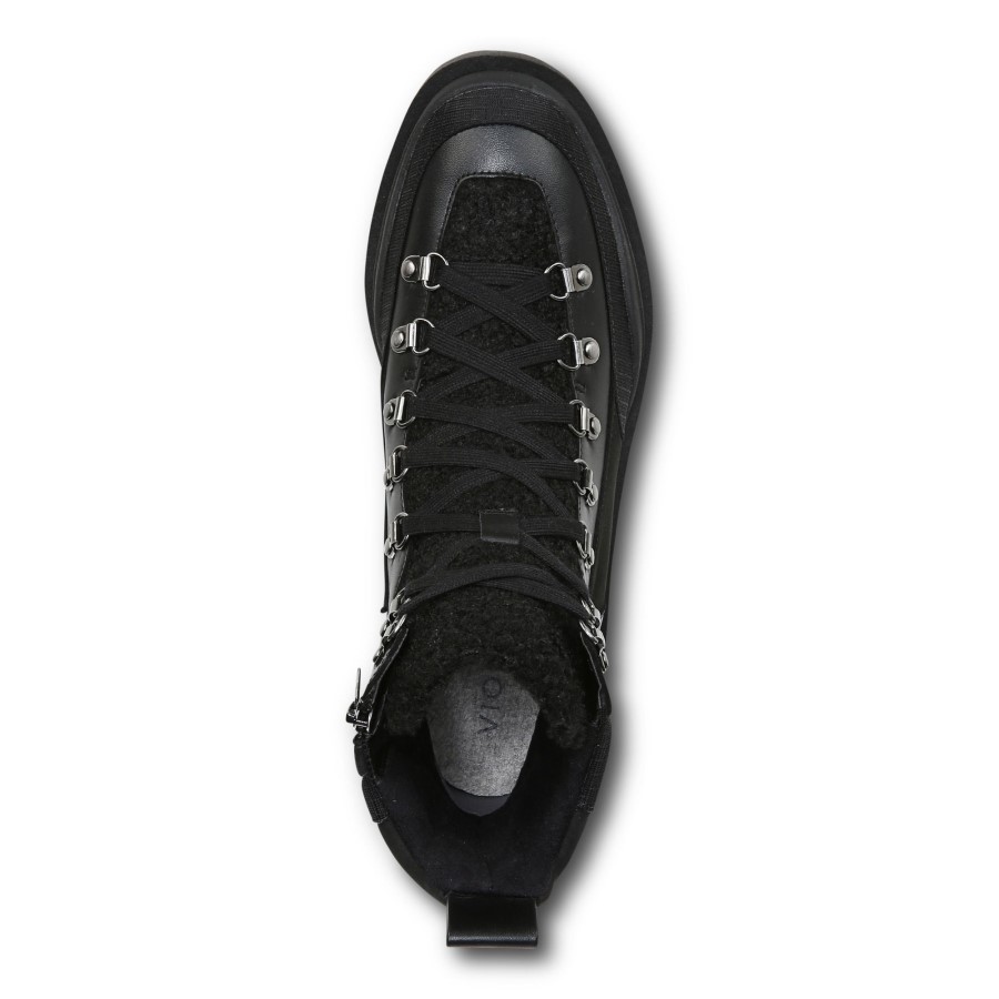 Bota Shearling Vionic Jaxen Couro Preto