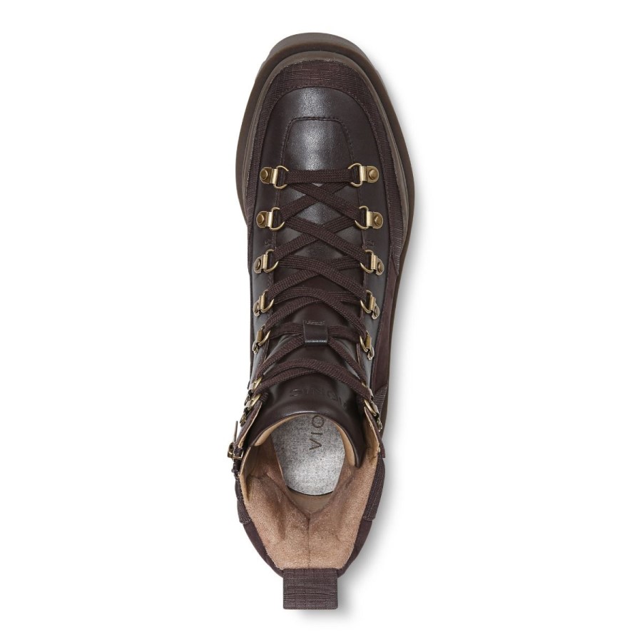 Jaxen Boot Vionic Chocolate Couro Têxtil