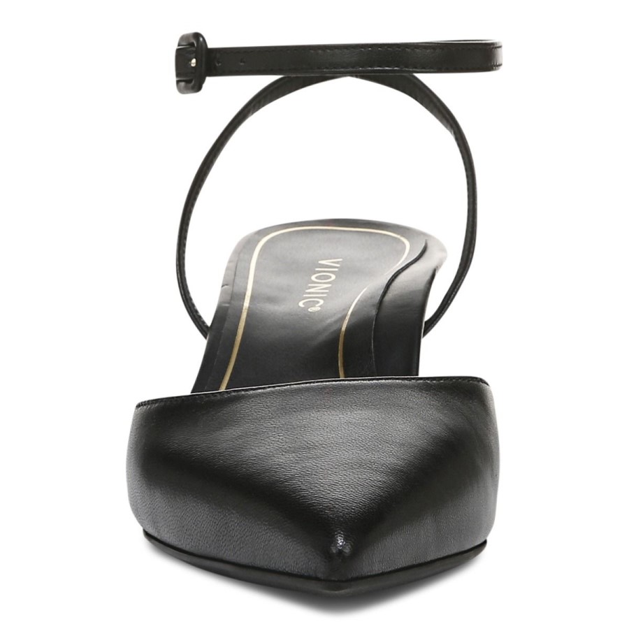 Salto Gatinho Jacynda Couro Preto Vionic