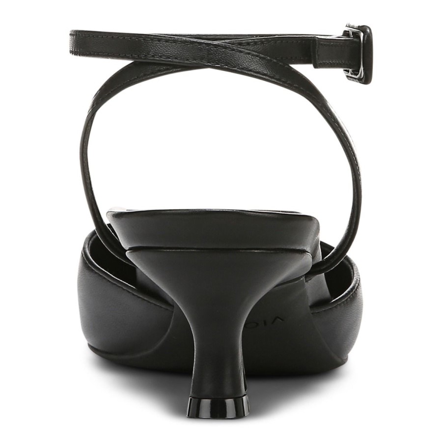 Salto Gatinho Jacynda Couro Preto Vionic