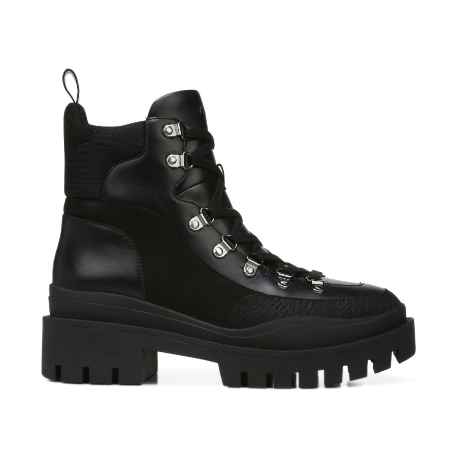 Bota Vionic Jaxen Couro Preto Têxtil