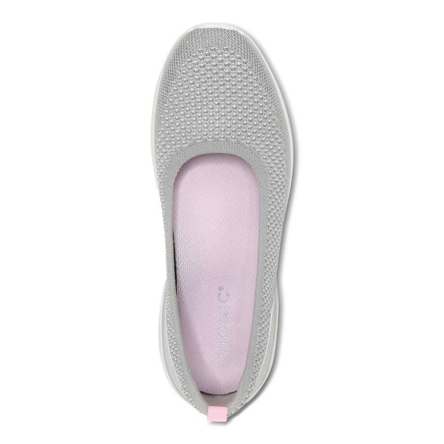 Tênis Kallie Slip On Cinza Metalizado Vionic