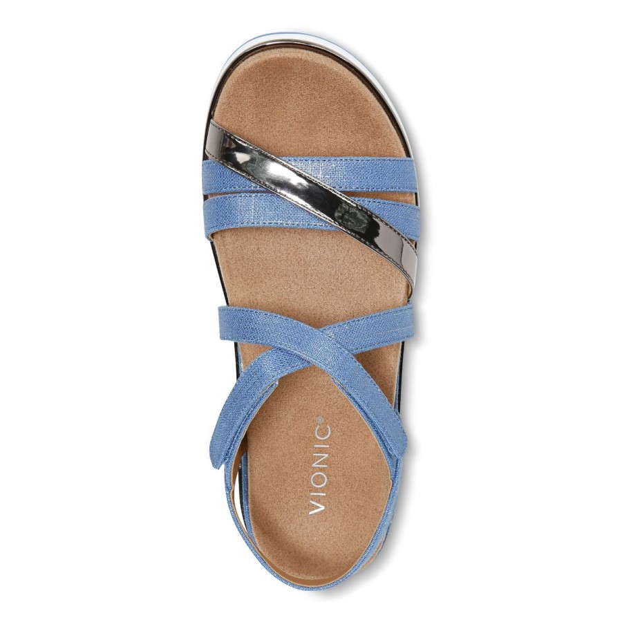 Sandália Flatform Azul Kelly's Vionic Vallarta