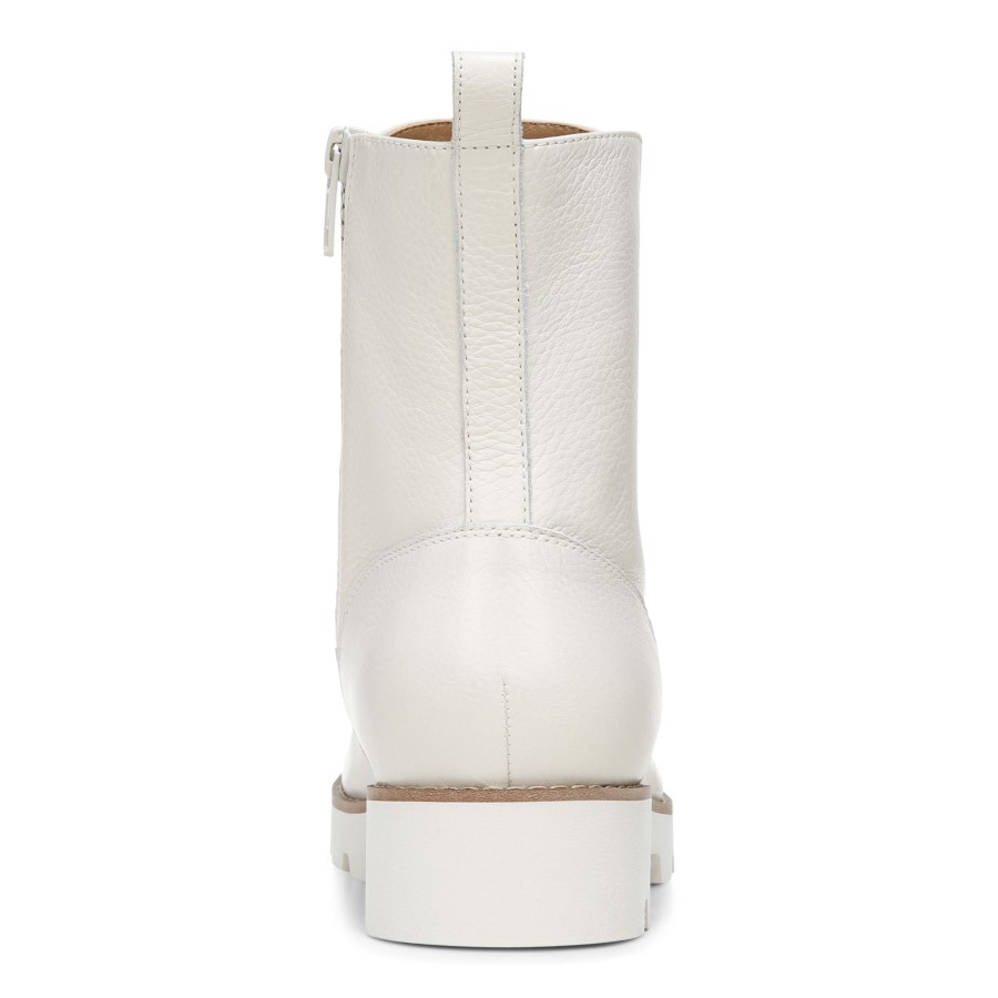 Lani Bota Com Cadarço Creme Couro Vionic