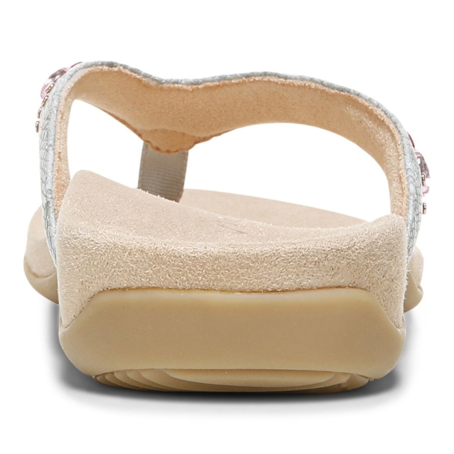 Lucia Toe Sandal Post Cinza Claro Vionic