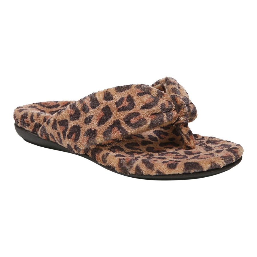 Lydia Chinelo Vionic Leopardo Marrom