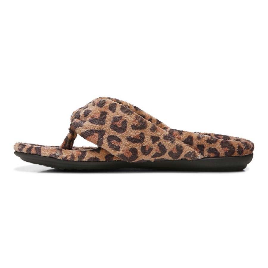 Lydia Chinelo Vionic Leopardo Marrom
