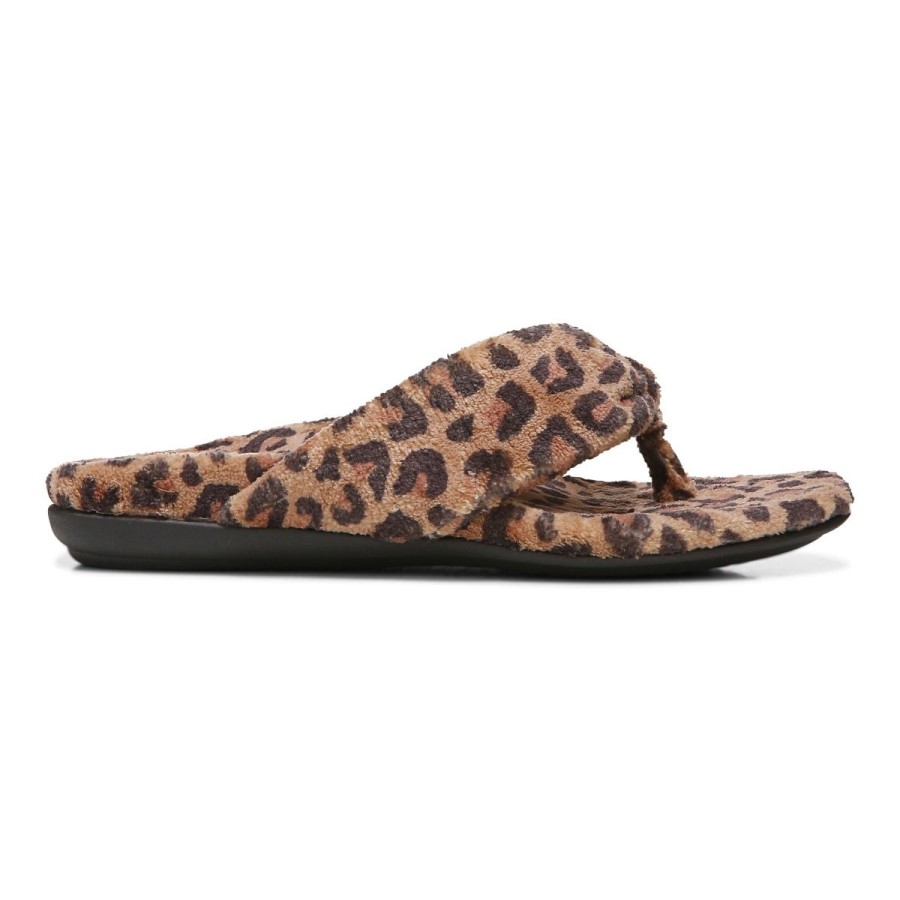 Lydia Chinelo Vionic Leopardo Marrom