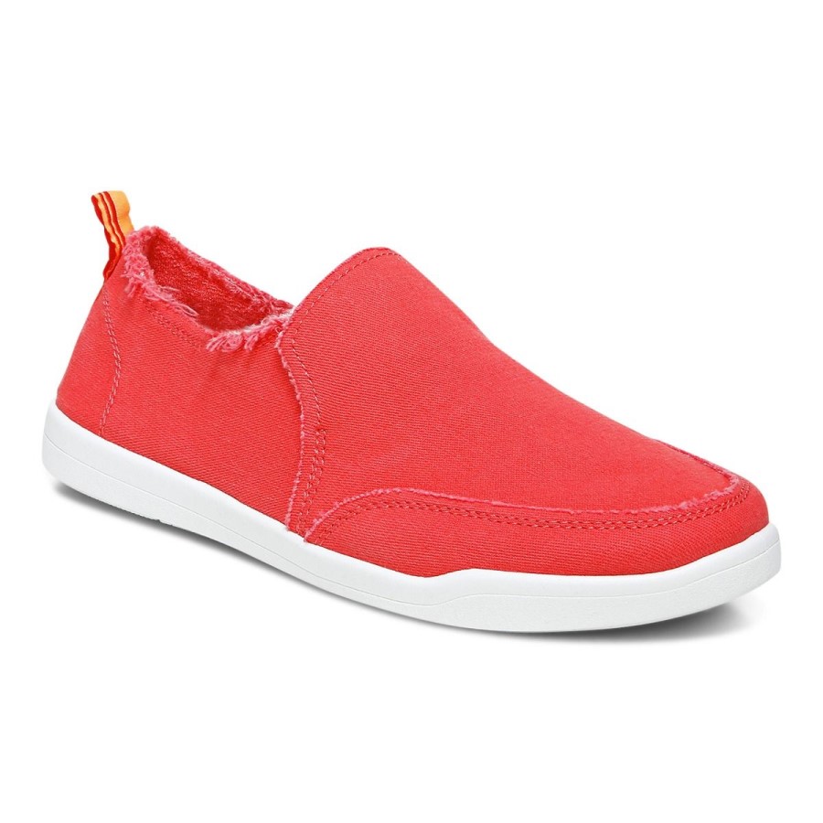 Poppy Canvas Beach Malibu Tênis Sem Cadarço: Canvas Vionic