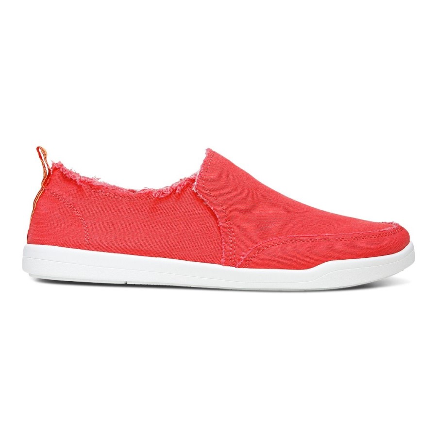 Poppy Canvas Beach Malibu Tênis Sem Cadarço: Canvas Vionic