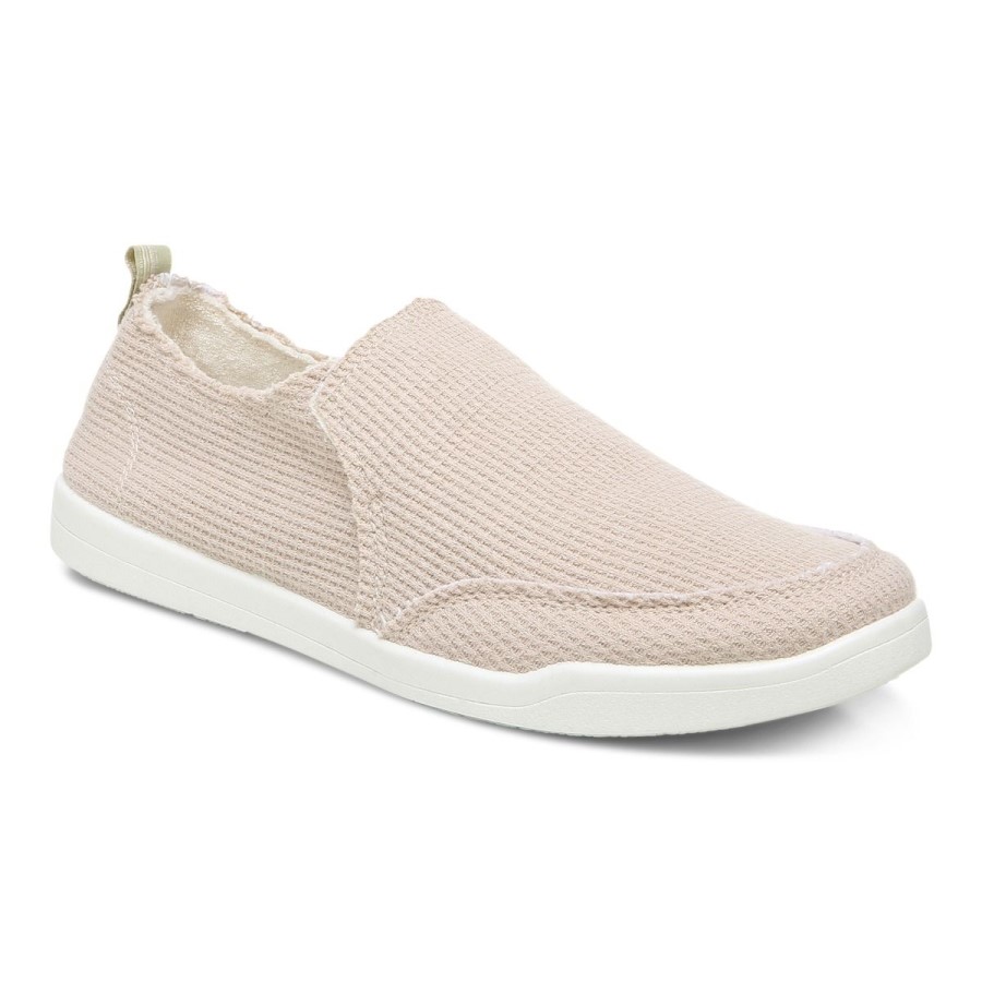 Vionic Cream Knit Beach Malibu Sneaker: Waffle Knit