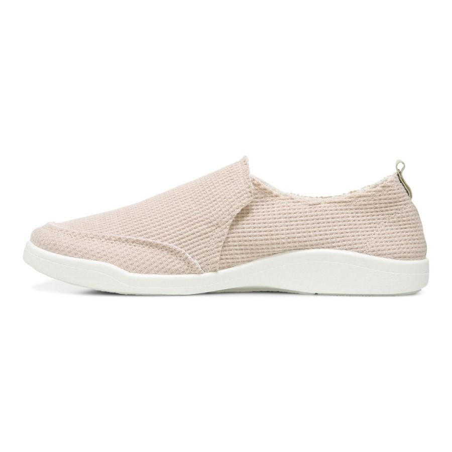 Vionic Cream Knit Beach Malibu Sneaker: Waffle Knit