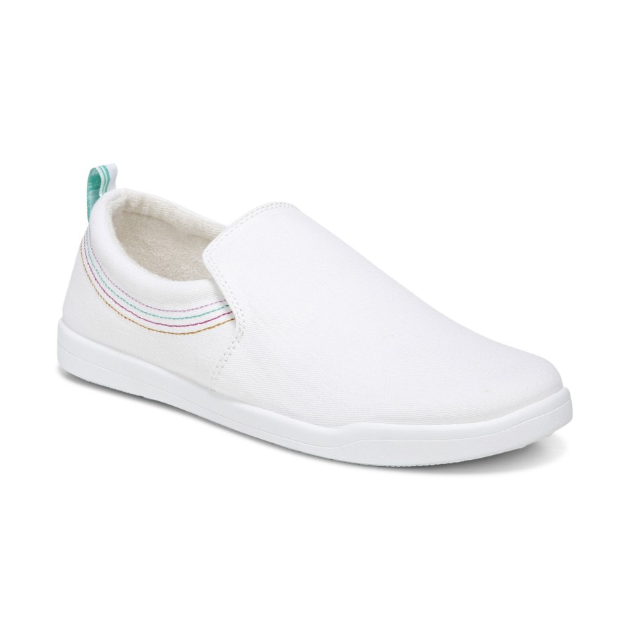 Vionic White Canvas Marshall Slip On