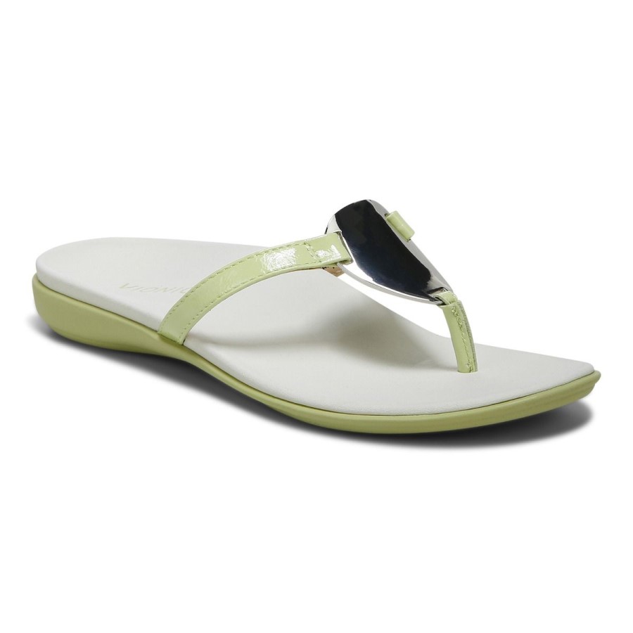 Vionic Raysa Toe Post Sandal Pale Lime