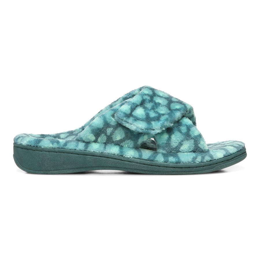 Pantufas Relaxantes De Leopardo Verde Vionic Posy